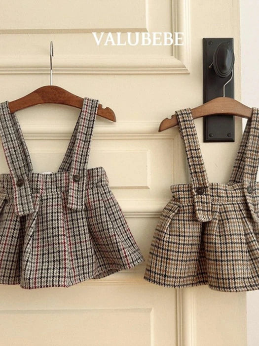 Little Foxx – Marble Check Pleated Skirt