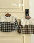 Little Foxx – Check Cape Blouse
