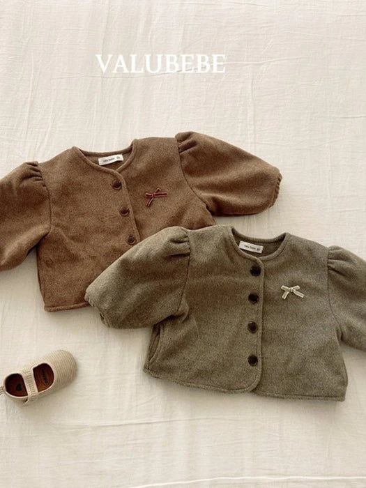 Little Foxx – Ribbon Puffer Woolen Jacket