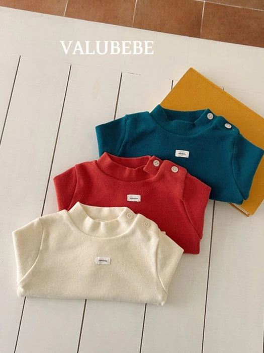 Little Foxx – Solid Half Mock Neck Tee