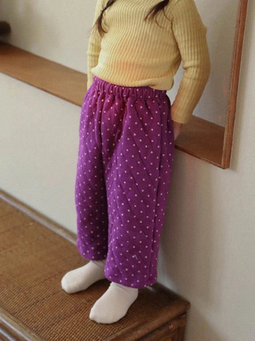 Dot Quilted Pants