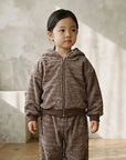 Little Foxx – Striped Fleece Zip-Up Hoodie