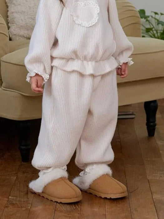 Little Foxx – Heart Fleece Frill Pants