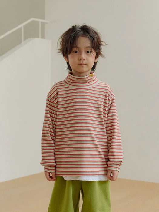 Little Foxx – Striped Big Turtleneck Tee