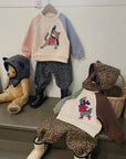 Fleece Embroidery Raglan Tee