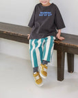 Big Stripe Pleated Pants