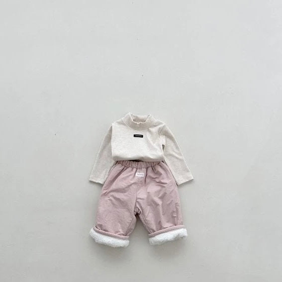 Peach Turtleneck Tee