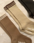 Ribbed Line Socks