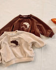 Croissant Velour Sweatshirt (Bebe)