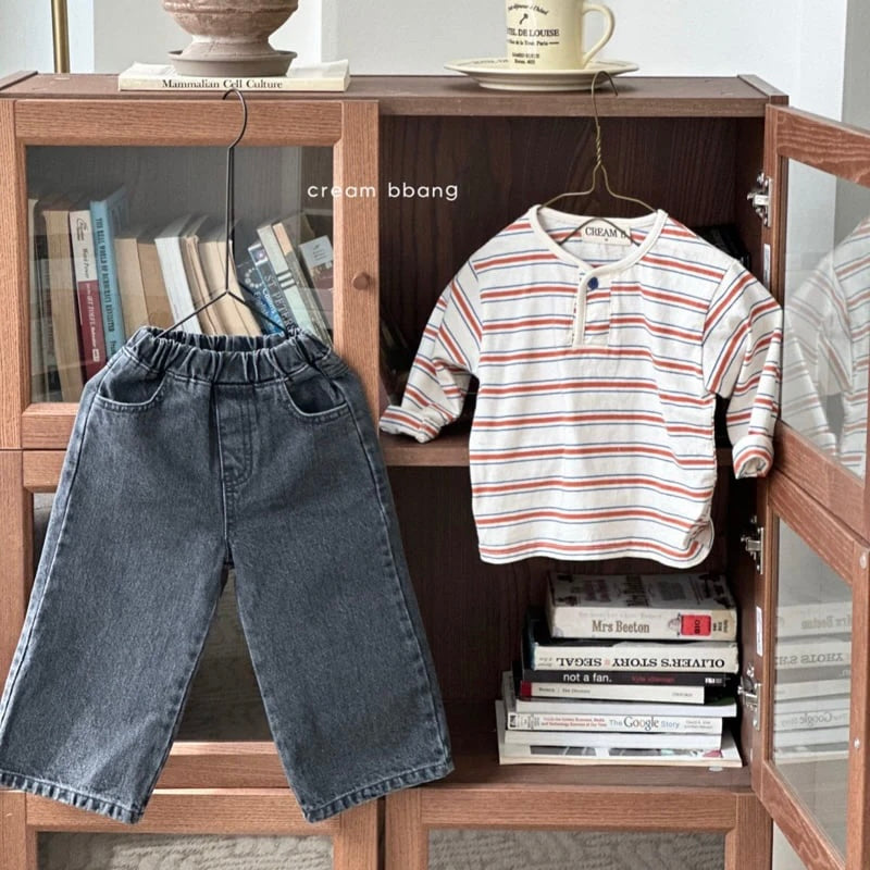 Henley Stripe Tee