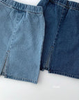 Half-Open Denim Skirt
