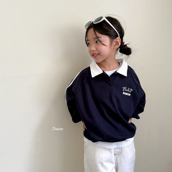 Play Double Line Collar Sweatshirt