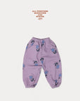 Blue Flower Pig Jogger Pants