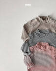 Striped Half Turtleneck Tee
