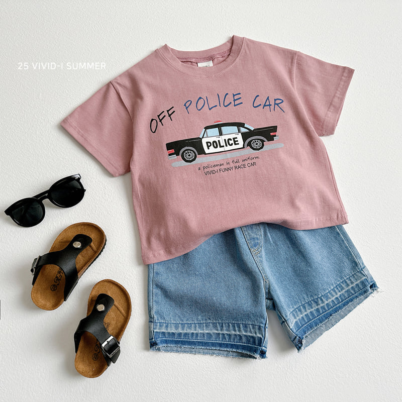 Car Print Short Sleeve Tee