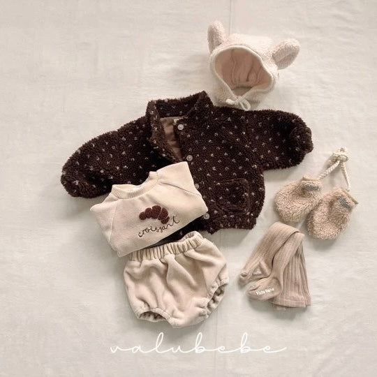 Croissant Velour Sweatshirt (Bebe)