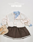 Checked Button Cardigan