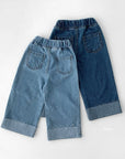 Cutting Roll-up Wide Pants
