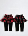 Check Skirt Leggings