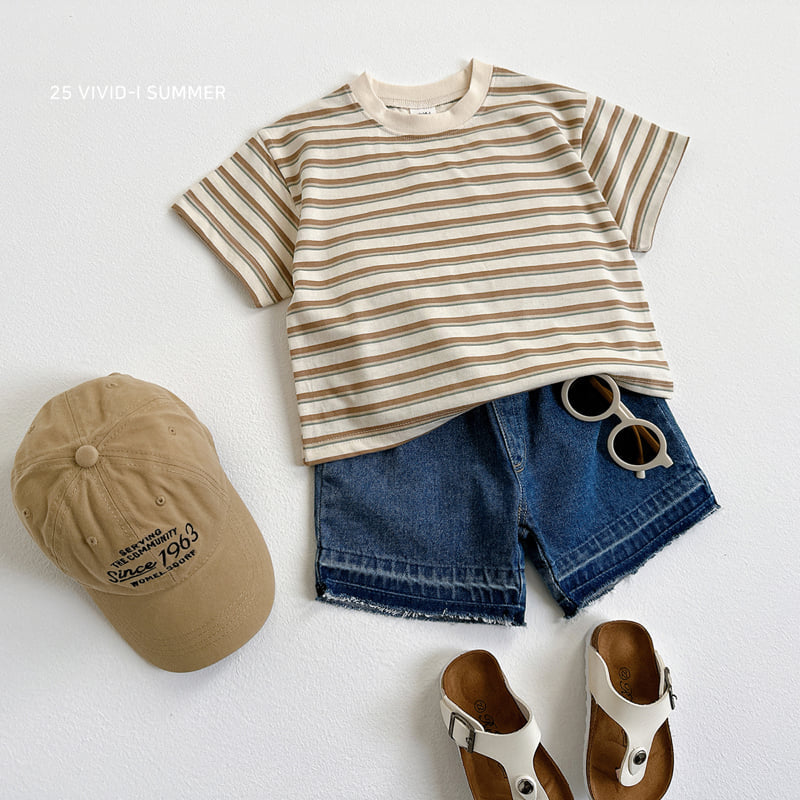 Smile Stripe Short Sleeve Tee