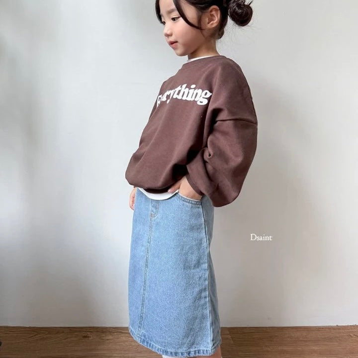 Half-Open Denim Skirt
