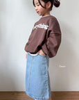Half-Open Denim Skirt