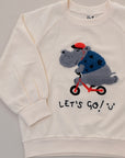 Let’s Go Sweatshirt – Verspielter Look mit Bouclé-Stickerei