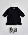 Buttoned Frill One-piece