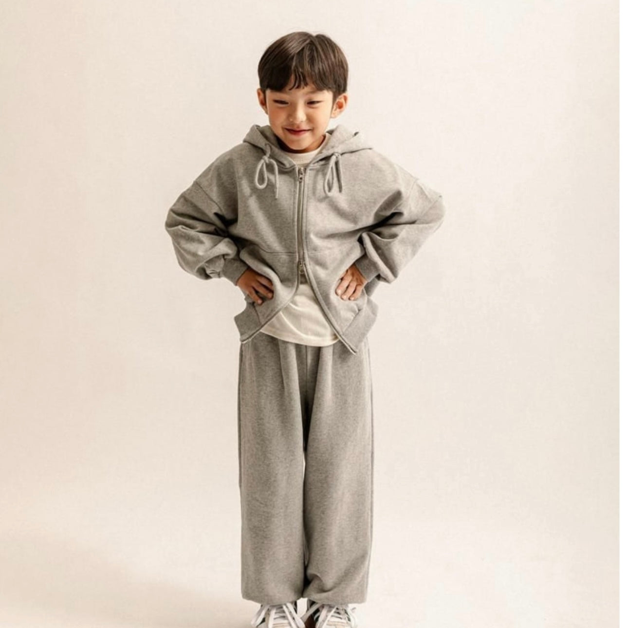 2-Way Sweat Hood Zip-up