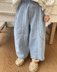 Two-slit Denim Pants