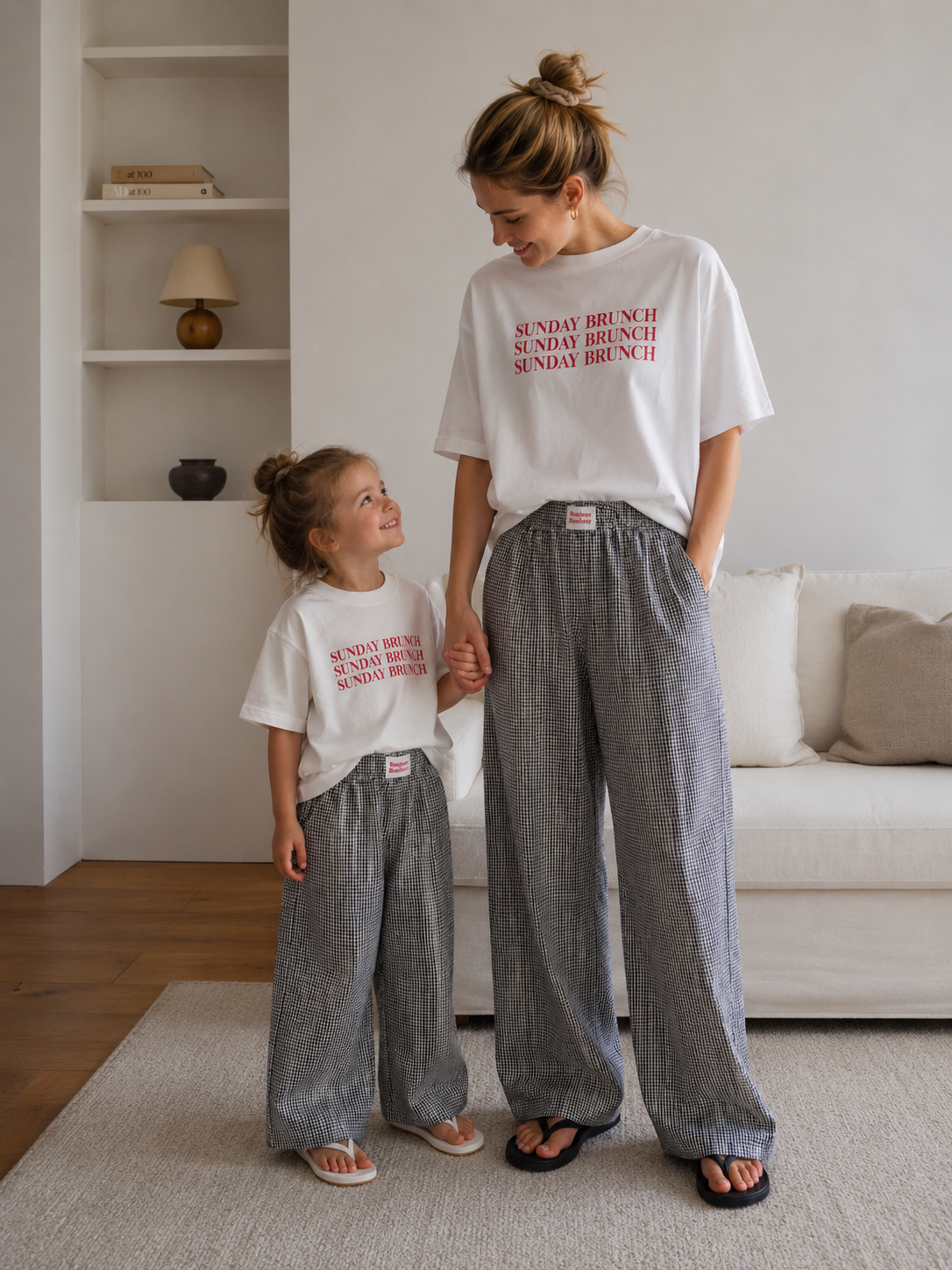 Bonjour Mini Check Pants