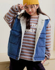 Teddy Button Denim Vest