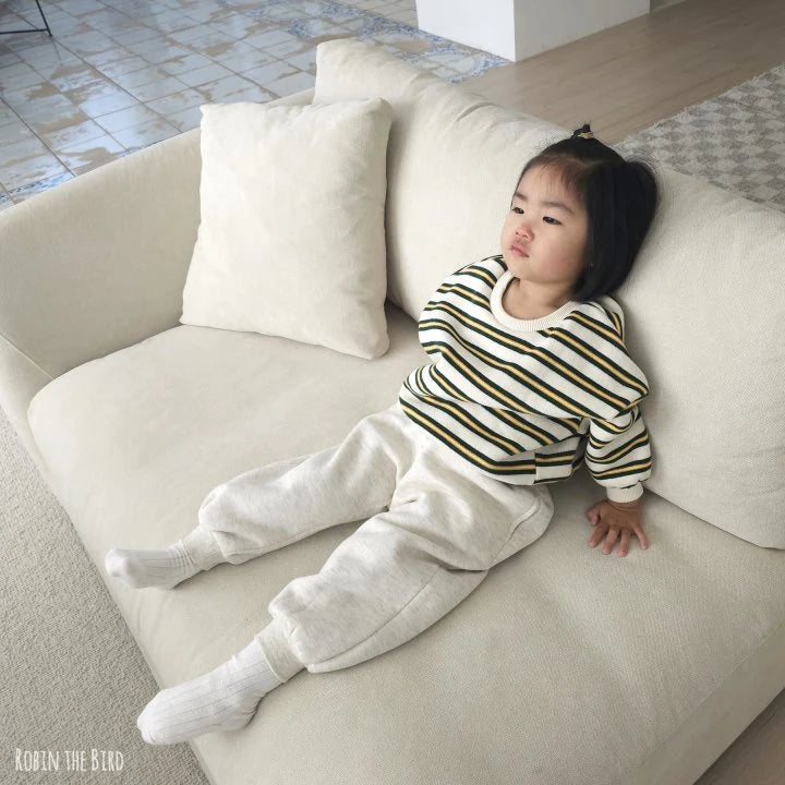 Stripe Fleece Sweatshirt