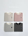 Bear Embroidery Striped Tee