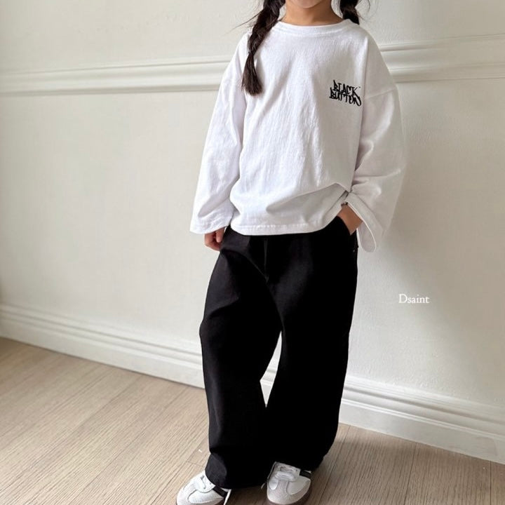 Black Button Logo Tee