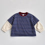 Double Layer Stripe Tee – Gestreiftes Shirt im 2-in-1 Look
