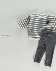 Stripe Hem Leggings Set