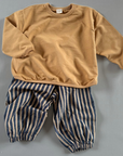 Denim Tone Pants - Gestreifte Hose im Ballonfit