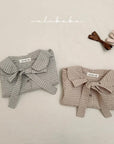 Small Check Tie Blouse (Bebe)