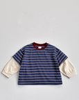 Double Layer Stripe Tee – Gestreiftes Shirt im 2-in-1 Look