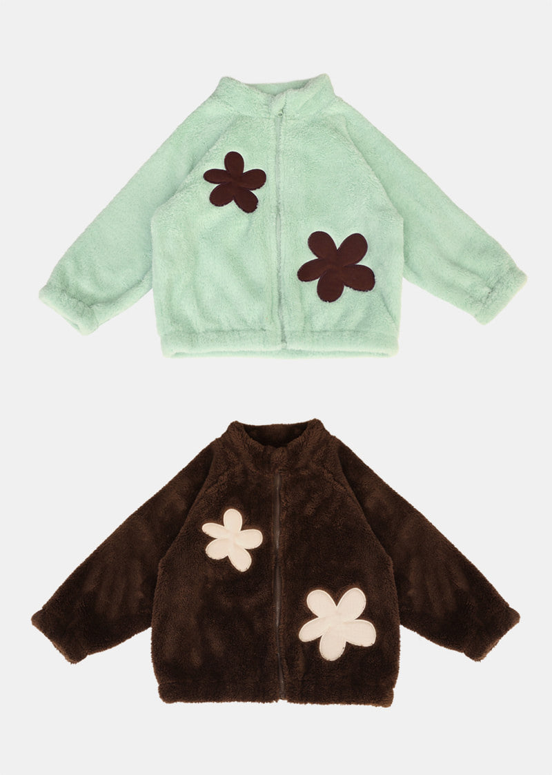 Mint Choco Fleece Zip-up – Kinderjacke von Amber, Made in Korea