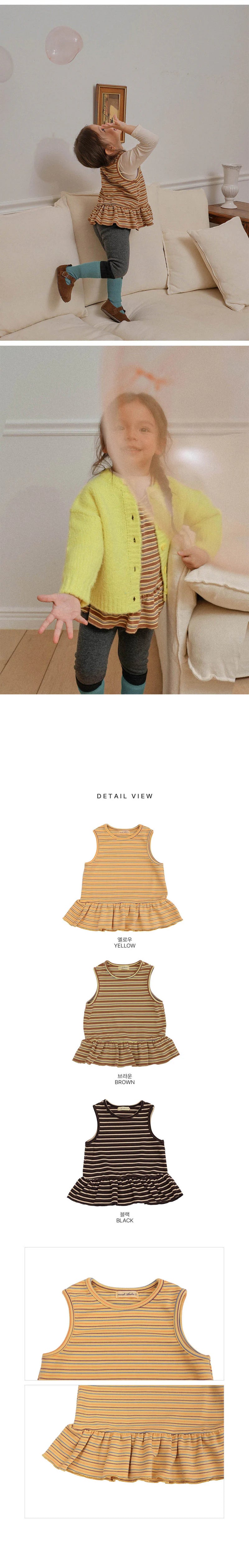 Little Foxx – Woolly Sleeveless Frill Tee