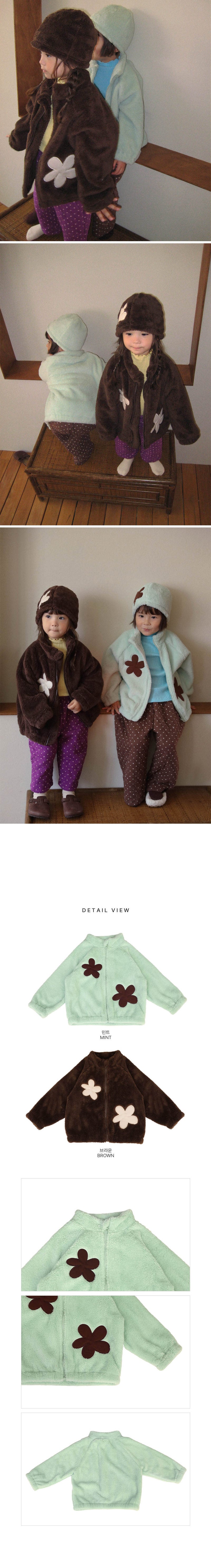 Mint Choco Fleece Zip-up – Jacke für Kinder, Foto 2