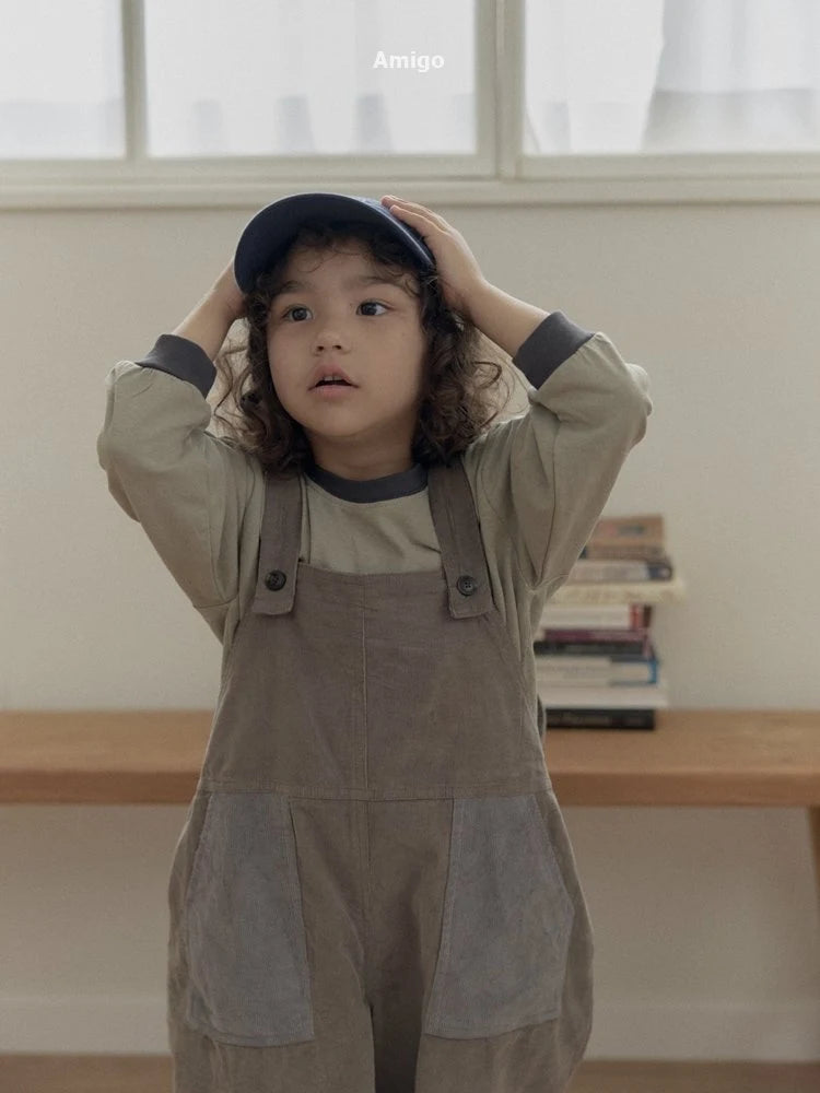 Little Foxx – Corduroy Contrast Overalls