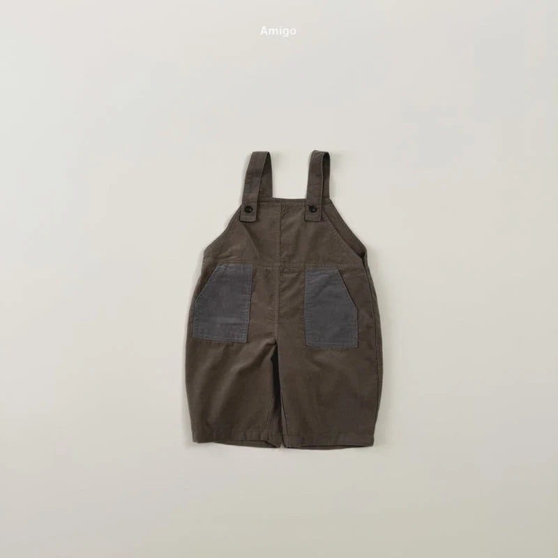 Little Foxx – Corduroy Contrast Overalls