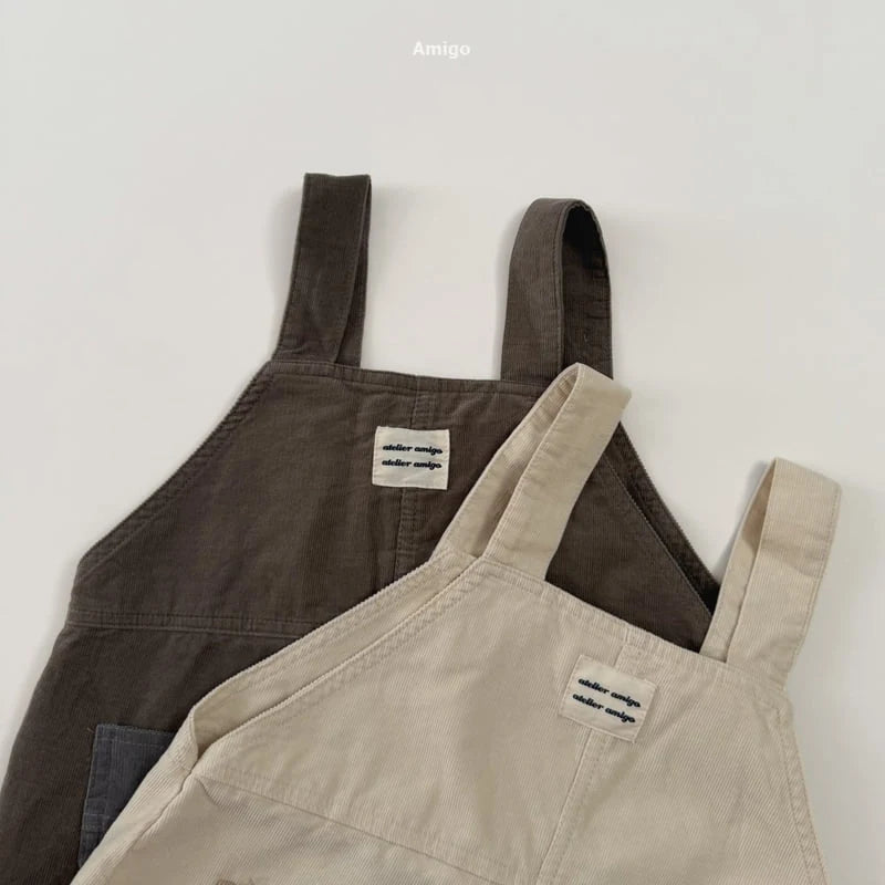 Little Foxx – Corduroy Contrast Overalls