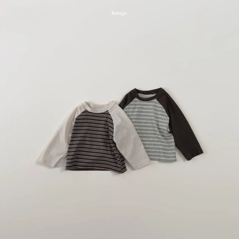 Little Foxx – Striped Raglan Tee