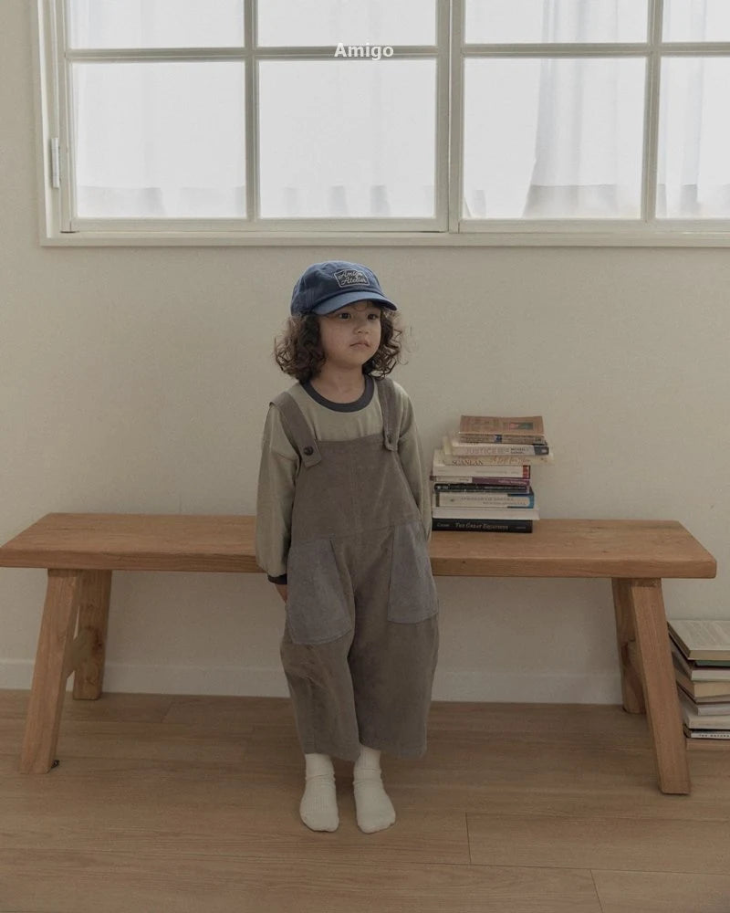 Little Foxx – Corduroy Contrast Overalls
