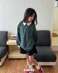 Little Foxx – Multi Stripe Collar Tee