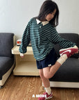 Little Foxx – Multi Stripe Collar Tee